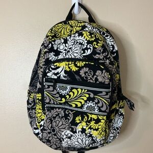 Vera Bradley Black and Yellow Floral Backpack